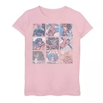 Футболка с рисунком Marvel Pastel Heroes для девочек 7–16 лет Marvel