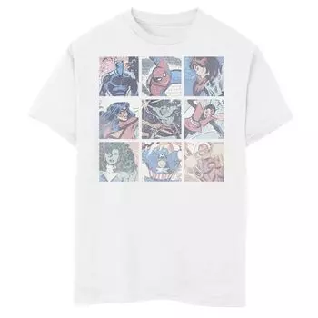Футболка с рисунком Marvel Pastel Heroes для мальчиков 8–20 лет Marvel