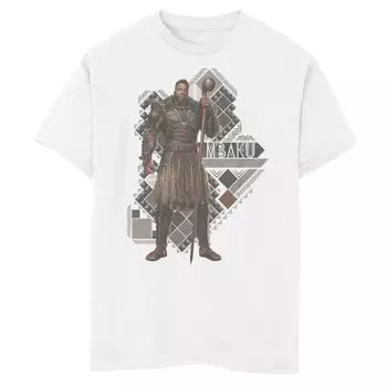 Футболка с рисунком Marvel Wakanda Forever Mbaku для мальчиков 8–20 лет Licensed Character, белый