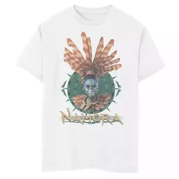 Футболка с рисунком «Marvel Wakanda Forever Namora Fin Crown» для мальчиков 8–20 лет Licensed Character, белый