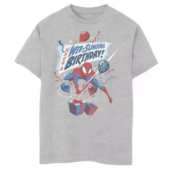 Футболка с рисунком Marvel Web Slinging для мальчиков 8–20 лет на день рождения Marvel