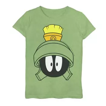 Футболка с рисунком «Marvin Martian Face Portrait» для девочек 7–16 лет Looney Tunes Licensed Character
