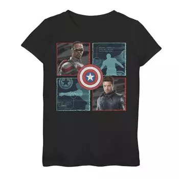 Футболка с рисунком «Марвел Сокол и Зимний солдат» для девочек 7–16 лет Marvel