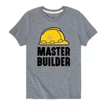 Футболка с рисунком Master Builder для мальчиков 8–20 лет Licensed Character, серый