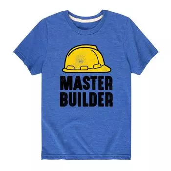 Футболка с рисунком Master Builder для мальчиков 8–20 лет Licensed Character, синий