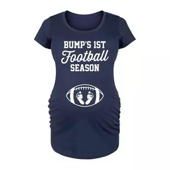 Футболка с рисунком «Maternity Bumps First Football Season» Licensed Character, темно-синий