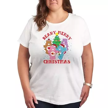 Футболка с рисунком Merry Christmas Plus Care Bears Beary Licensed Character, белый
