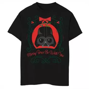Футболка с рисунком «Merry Force Be With You» для мальчиков 8–20 лет «Звездные войны» «Дарт Вейдер» Licensed Character
