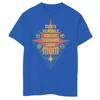 Футболка с рисунком «Mighty Incredible Amazing Mom» для мальчиков 8–20 лет «Marvel Mother's Day» Marvel