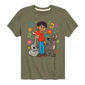 Футболка с рисунком Miguel Y Dante для мальчиков Coco Disney/Pixar 8–20 Licensed Character, зеленый