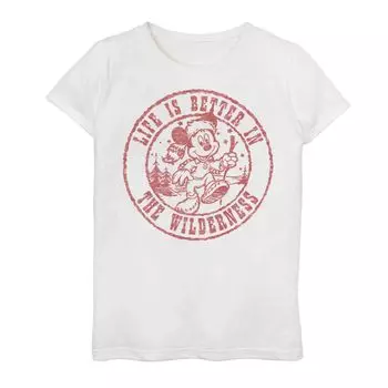 Футболка с рисунком «Микки и друзья» Disney для девочек 7–16 лет «Жизнь в пустыне лучше» Disney