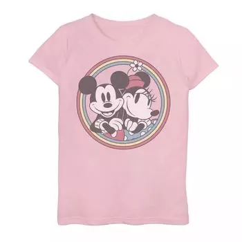 Футболка с рисунком Микки и Минни в стиле ретро для девочек 7–16 лет Disney's Mickey and Friends Disney