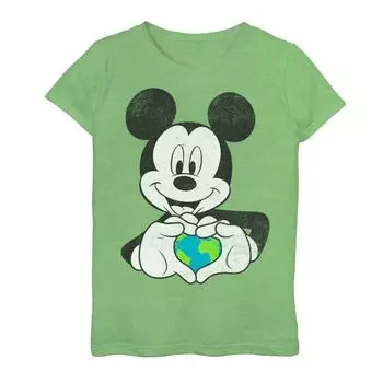 Футболка с рисунком Микки и Земли «День Земли», «Микки и друзья» для девочек 7–16 лет Disney