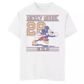 Футболка с рисунком «Микки Маус и друзья» Disney для мальчиков 8–20 лет «Микки Маус в пути с 28 года» Disney, белый