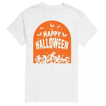 Футболка с рисунком «Микки Маус и друзья» Disney's Big & Tall Happy Halloween Group Licensed Character, белый