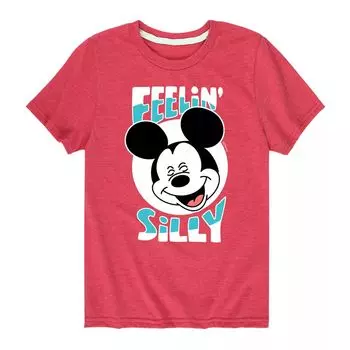 Футболка с рисунком Микки Мауса Disney для мальчиков 8–20 лет Feelin Silly Licensed Character
