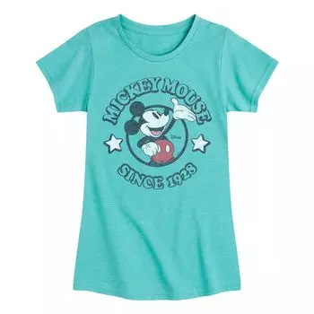 Футболка с рисунком Микки Мауса Disney's 1928 для девочек 7–16 лет Licensed Character
