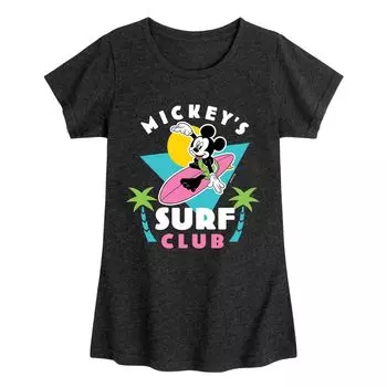 Футболка с рисунком Микки Мауса для девочек 7–16 лет Disney's Mickeys Surf Club Licensed Character