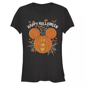 Футболка с рисунком Микки Мауса и фонаря Джека Диснея для юниоров Happy Halloween Disney, черный