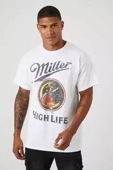 Футболка с рисунком Miller High Life Forever 21, белый