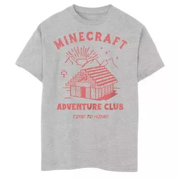 Футболка с рисунком Minecraft Adventure Club для мальчиков 8–20 лет Time To Mine Licensed Character