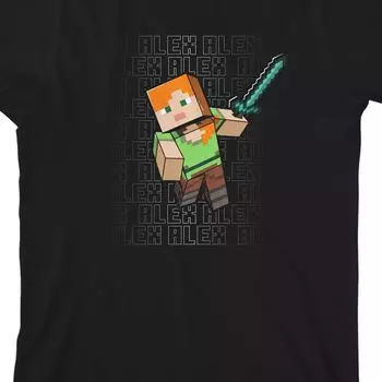Футболка с рисунком Minecraft Alex для мальчиков 8–20 лет Licensed Character