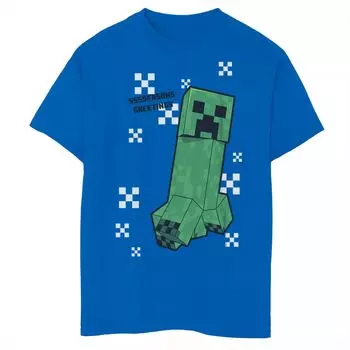 Футболка с рисунком Minecraft Creepin Through The Snow для мальчиков 8–20 лет Licensed Character