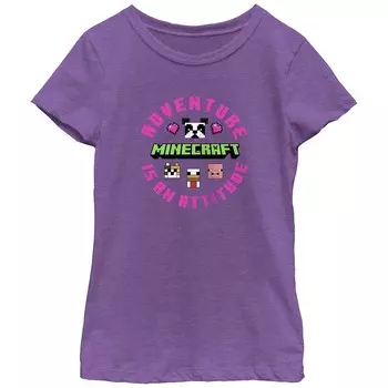 Футболка с рисунком Minecraft для девочек Licensed Character, цвет Purple Berry