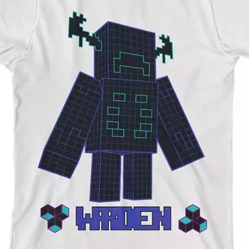 Футболка с рисунком Minecraft Violet Warden для мальчиков 8–20 лет Licensed Character