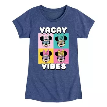 Футболка с рисунком «Минни Маус» Disney's для девочек 7–16 лет Vacay Vibes Licensed Character, синий