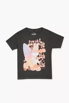 Футболка с рисунком Минни Маус для девочек Forever 21, угольный