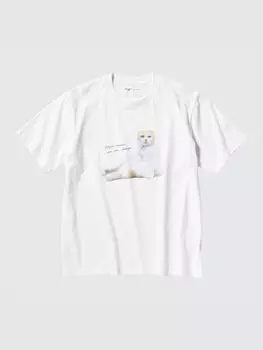 Футболка с рисунком "мир для всех" Uniqlo, цвет 00 белый