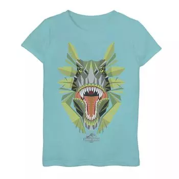 Футболка с рисунком «Мир Юрского периода» Tikisaur Leaf Face Roar для девочек 7–16 лет Licensed Character