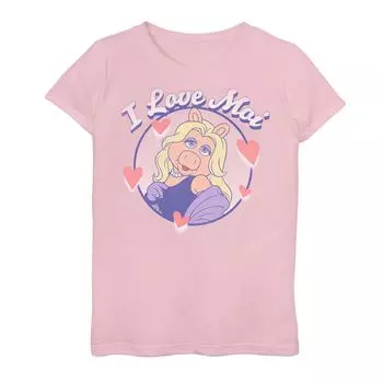 Футболка с рисунком «Мисс Пигги I Love Moi» для девочек 7–16 лет, посвященная Дню святого Валентина, «Маппеты Диснея» Disney