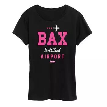 Футболка с рисунком Missy Plus Barbie The Movie Barbie Land Airport Licensed Character, черный