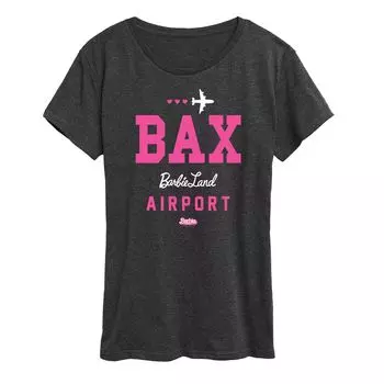 Футболка с рисунком Missy Plus Barbie The Movie Barbie Land Airport Licensed Character, темно-серый