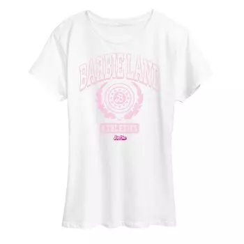 Футболка с рисунком Missy Plus Barbie The Movie Barbie Land Athletics Licensed Character, белый