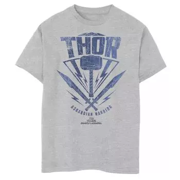 Футболка с рисунком «Молот-щит» для мальчиков 8–20 лет «Marvel Thor Ragnarok Asgardian Warrior Hammer Shield» Marvel