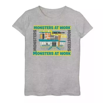 Футболка с рисунком «Монстры за работой» для девочек 7–16 лет Disney/Pixar's Monsters, Inc. Licensed Character