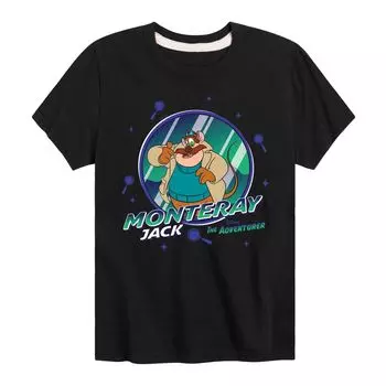 Футболка с рисунком Monteray Jack для мальчиков 8–20 лет Disney's Chip N Dale Licensed Character, черный