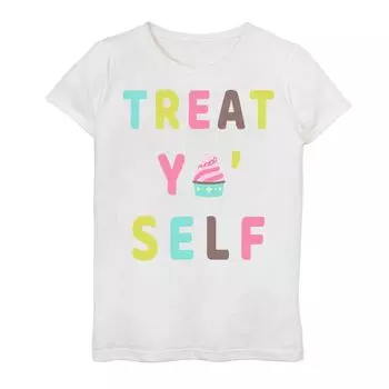 Футболка с рисунком мороженого для девочек 7–16 лет Treat Ya Self Licensed Character