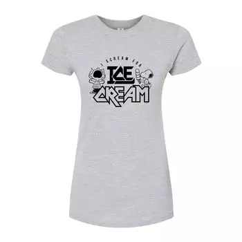 Футболка с рисунком мороженого Peanuts Charlie Brown & Snoopy Scream для юниоров Licensed Character, серый