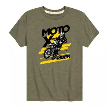 Футболка с рисунком Moto X Rider для мальчиков 8–20 лет Licensed Character, зеленый