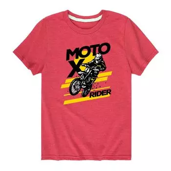Футболка с рисунком Moto X Rider для мальчиков 8–20 лет Licensed Character, красный