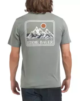 Футболка с рисунком Mountain Sunrise Eddie Bauer, цвет Agave Green