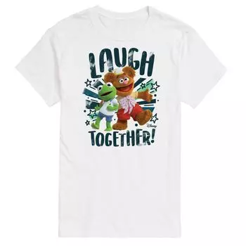 Футболка с рисунком Muppet Babies Big & Tall Laugh Together Disney, белый