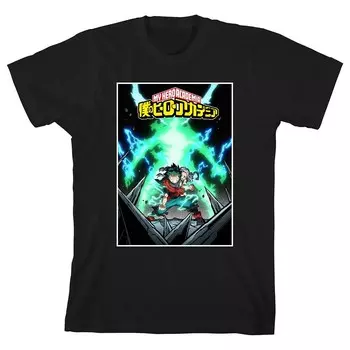 Футболка с рисунком My Hero Academia Deku для мальчиков 8–20 лет Licensed Character, черный