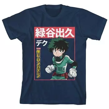Футболка с рисунком My Hero Academia для мальчиков 8–20 лет Licensed Character, синий