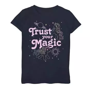 Футболка с рисунком My Little Ponies для девочек 7–16 лет, доверься своему волшебству My Little Pony