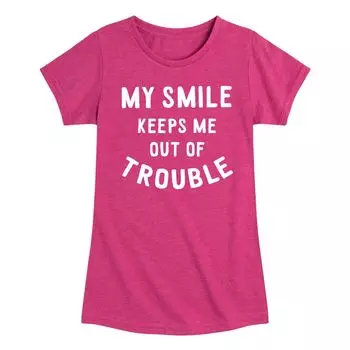 Футболка с рисунком My Smile Trouble для девочек 7–16 лет Licensed Character, розовый